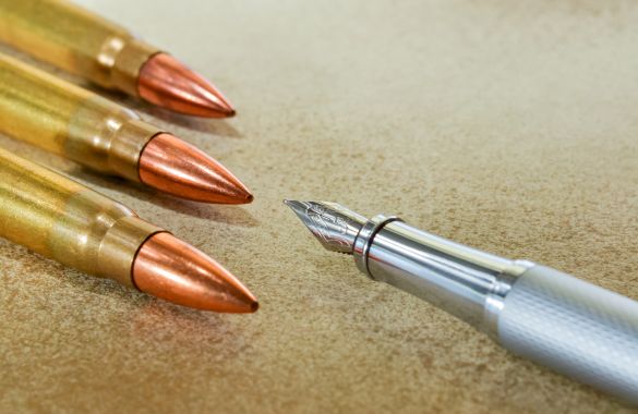 Bullets versus a pen